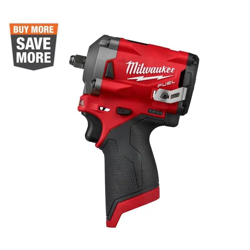 Milwaukee M12 FUEL 3/8″ Brushless Compact Impact Wrench – 250 ft-lbs Torque, Bare Tool