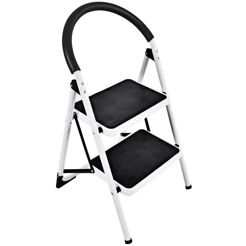 Sturdy 2-Step Folding Step Stool with Reinforced Platform