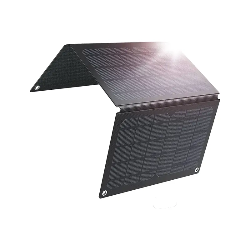 Foldable 2-Watt Solar Charger with Dual USB Ports for Travel Devices