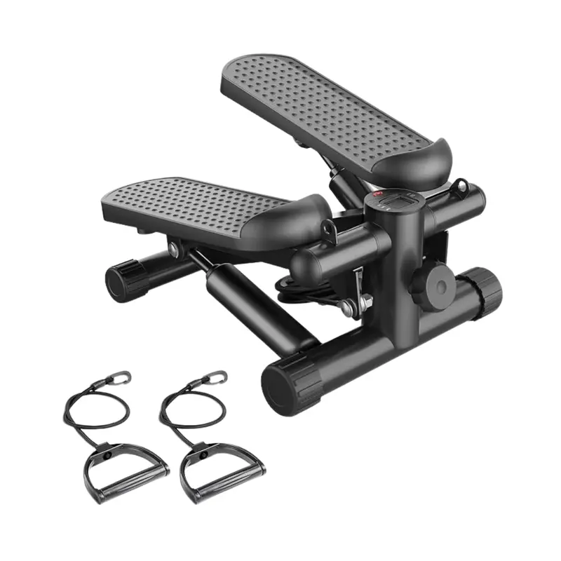 Hydraulic Mini Stepper with Built-In Resistance Bands for Low-Impact Cardio