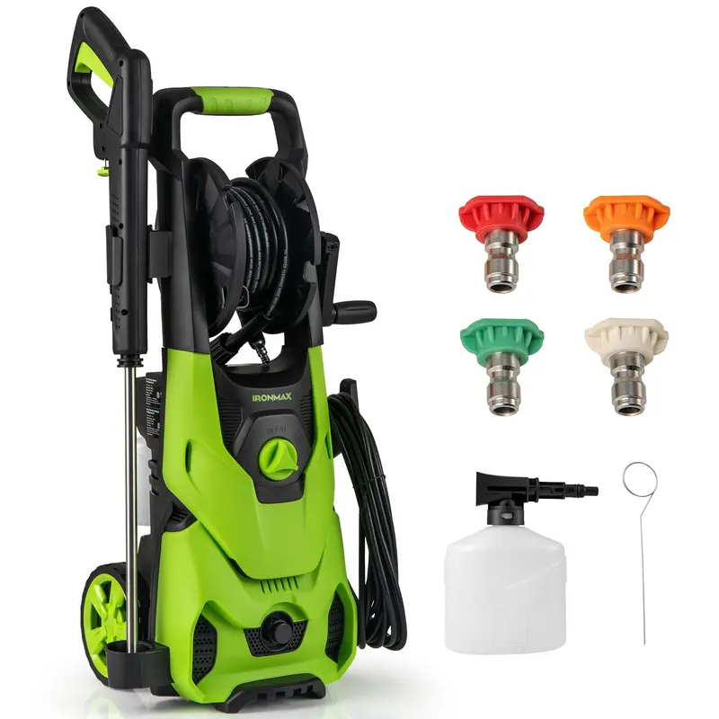 1.2 GPM Electric Pressure Washer – 2150 PSI Output with 4 Quick-Connect Spray Nozzles