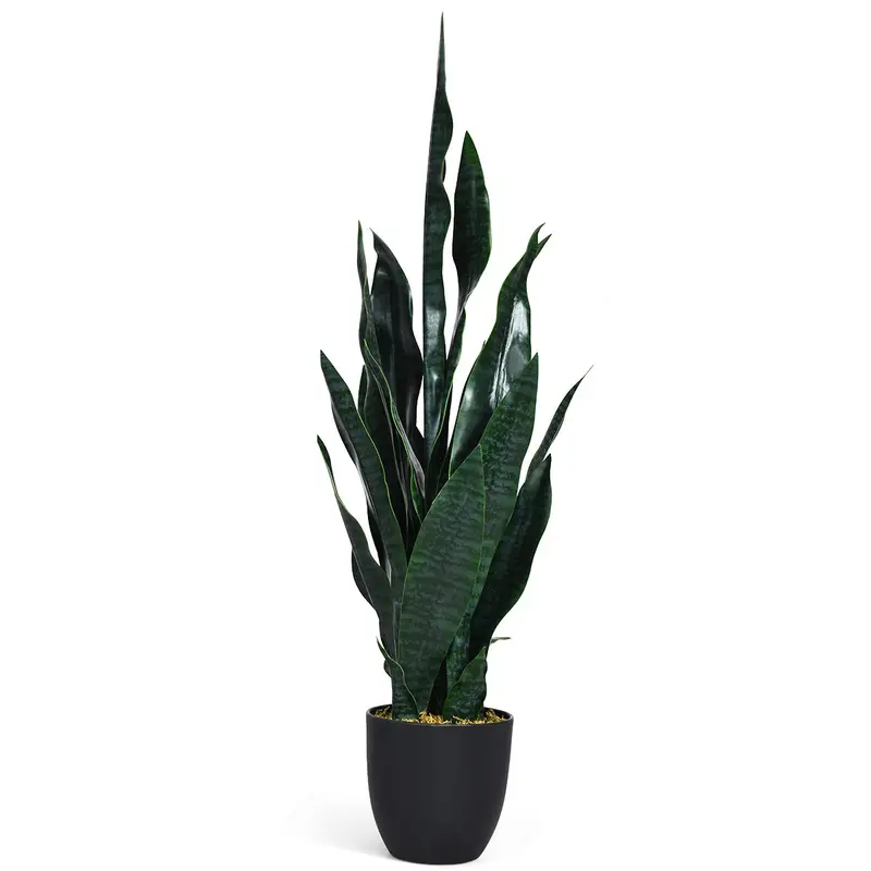 36-Inch Artificial Snake Plant – Realistic Fake Sansevieria for Low-Maintenance Décor