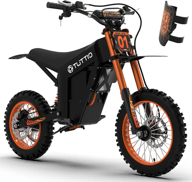Youth & Adult Electric Dirt Bike – 48V 21Ah Removable Battery, Off-Road Capable