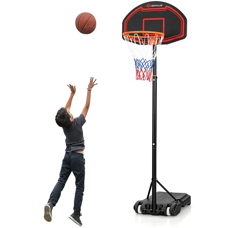 Compact Portable Basketball Hoop – 6.3 to 8.1 FT Adjustable Stand for Small Spaces