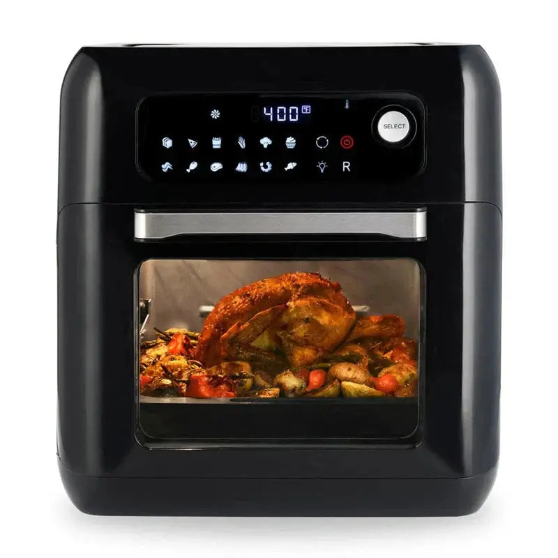 10-Quart Smart Air Fryer Oven – Versatile Black Countertop Appliance for Healthy, Fast Meals
