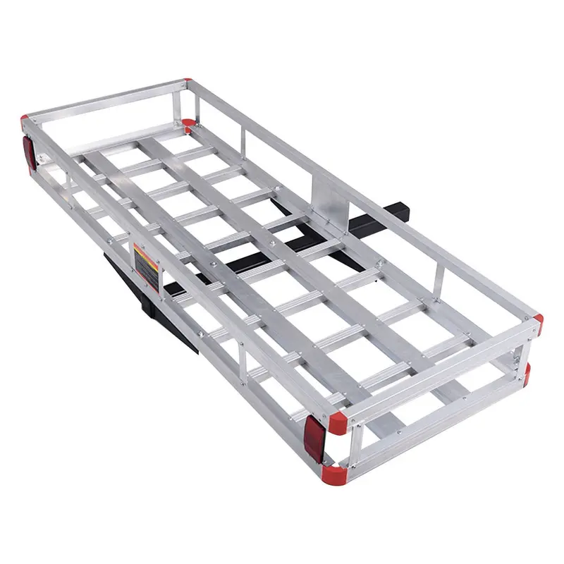 60″ x 22″ Aluminum Hitch-Mount Cargo Carrier – Fits Standard 2-Inch Trailer Receivers