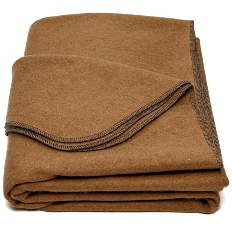 Cozy Wool-Blend Throw Blanket – 64″ x 88″ Travel-Friendly Layer for Camps & Outdoors