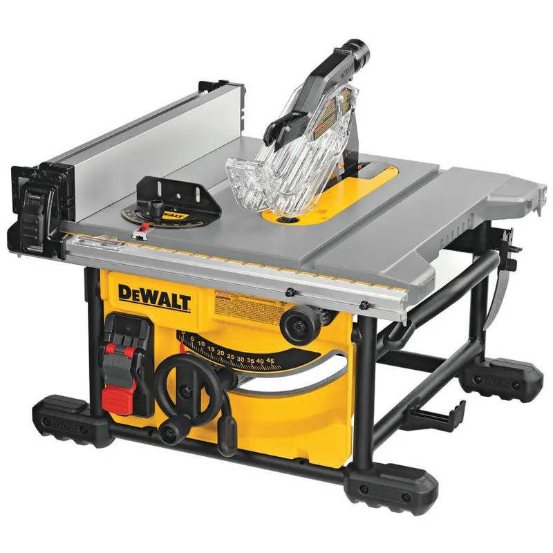 DEWALT DWE7491RS 15-Amp 8-1/4″ Compact Jobsite Table Saw with Rolling Stand