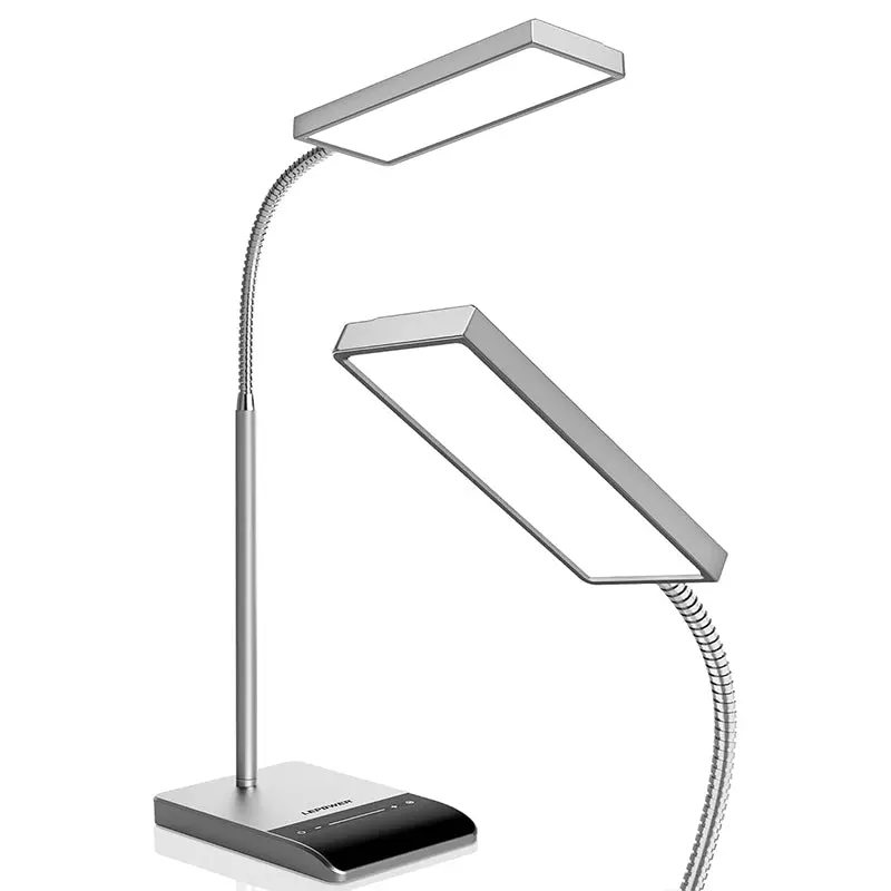 LED Desk Lamp – Gooseneck Design with 5 Color Modes & 10-Level Dimming for Office Use