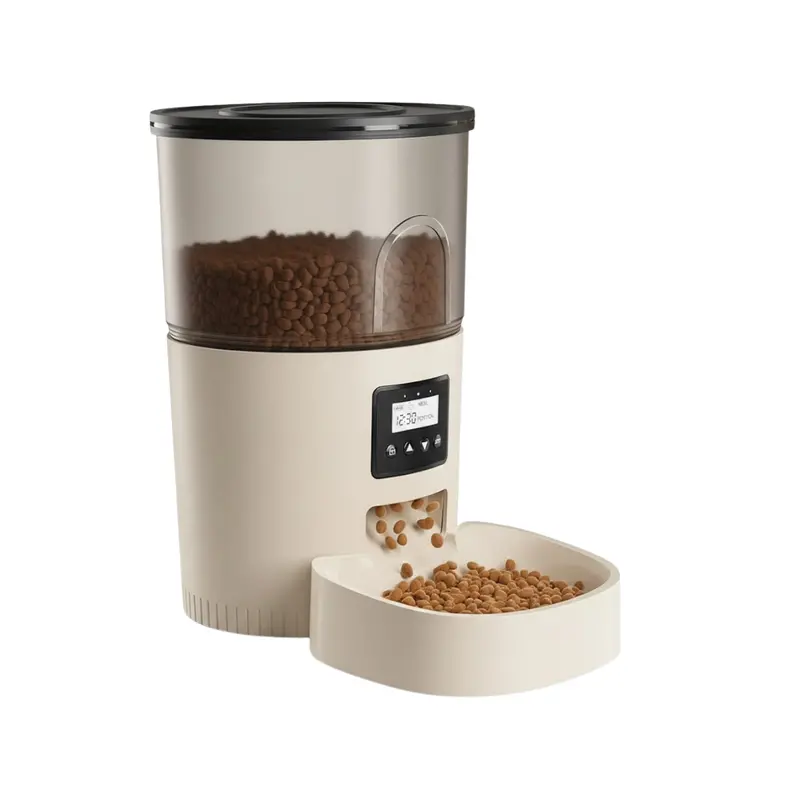3L Battery-and-AC Powered Automatic Pet Feeder with Timed Dispensing