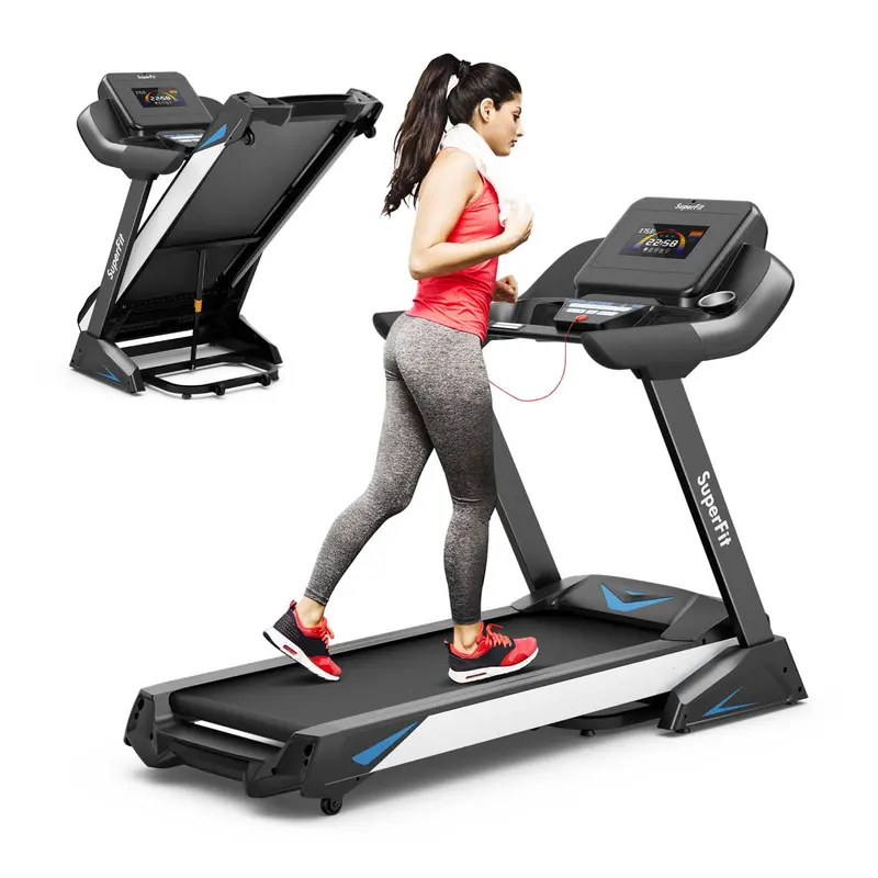 Commercial-Grade Folding Treadmill – 4.75 HP Heavy-Duty Unit with 15% Incline, 20 Presets, and Full App Integration