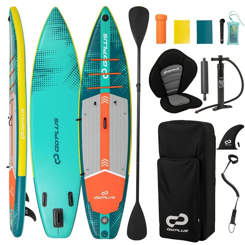 11-Foot Inflatable SUP Board for Adults – Includes Premium Kayak Seat & Carry Kit